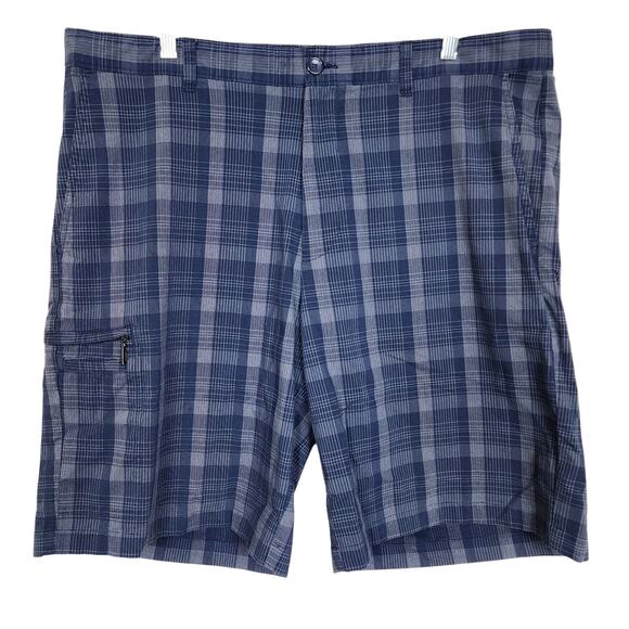 Greg Norman Jasso Ella Size 38 Blue Plaid Shorts - Picture 1 of 4